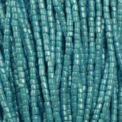 Czech Seed Beads, 9/0, 3-Cut - Opaque Luster Light Blue Turquoise (strung)