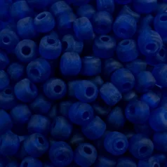 Beads, Glass Beads,  7mm Crow, Transparent Matte ROYAL BLUE