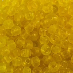 Beads, Glass Beads,  7mm Crow Transparent, YELLOW