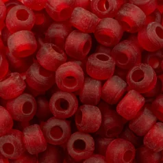 Glass Crow Bead - 9mm - Red Matt Transparent