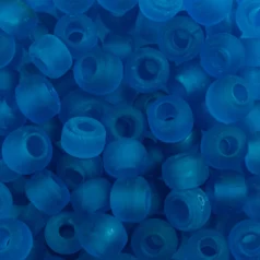 Glass Crow Bead - 9mm - Transparent Matte Blue