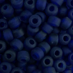 Glass Crow Bead - 9mm - Transparent Matte Cobalt Blue