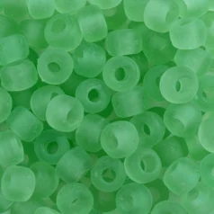 Glass Crow Bead - 9mm -Transparent Matte, HONEYDEW