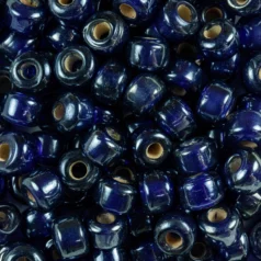 Glass Crow Bead - 9mm -Transparent Lustre, COBALT BLUE