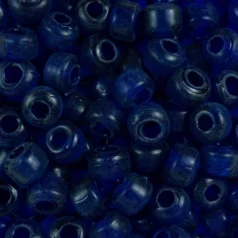 Glass Crow Bead - 9mm - Transparent Royal Blue