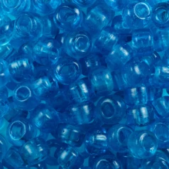 Glass Crow Bead - 9mm - Transparent Aqua