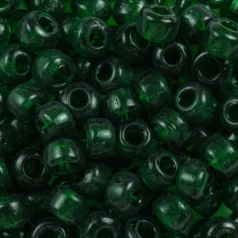 Glass Crow Bead - 9mm - Transparent Green