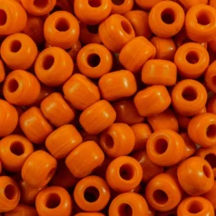 Glass Crow Bead - 9mm - Opaque ORANGE
