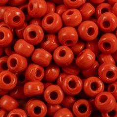 Glass Crow Bead - 9mm - Opaque ORANGE