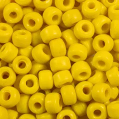 Glass Crow Bead - 9mm - Opaque Yellow