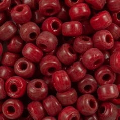 Glass Crow Bead - 9mm - Opaque Dark Red