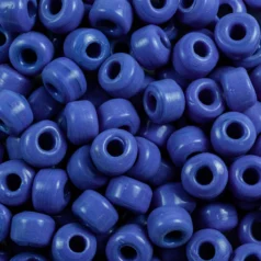 Glass Crow Bead - 9mm - Opaque Blue