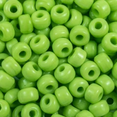 Glass Crow Bead - 9mm - Green