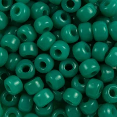 Glass Crow Bead - 9mm - Green