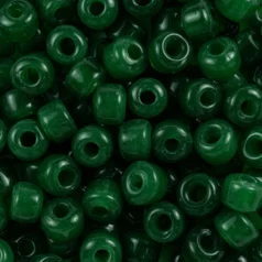 Glass Crow Bead - 9mm - Green