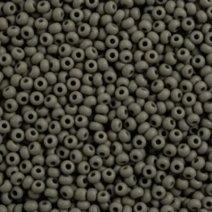 Czech Seed Beads, 10/0 - Opaque Matt Grey (loose)