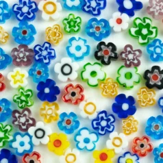 Glass Flower Beads 4mm 16inch/ st