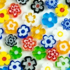 Glass Flower Beads 8mm 16inch/ st