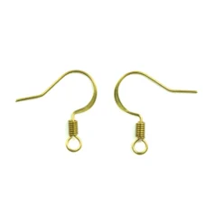 Brass Earring Hooks - Hammered earring wires  16.79x16.63x1.94mm