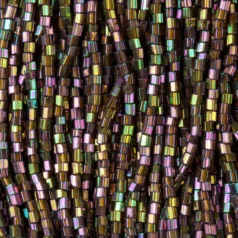 Czech Seed Beads, 10/0, 2-Cut - Iris Bronze Red Iris (strung)