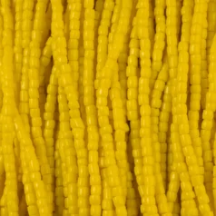 Czech Seed Beads, 9/0, 3-Cut - Opaque Light Yellow (strung)