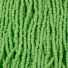 Czech Seed Beads, 9/0, 3-Cut - Opaque Pale Green (strung)