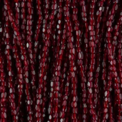 Czech Seed Beads, 9/0, 3-Cut - Transparent Garnet (strung)