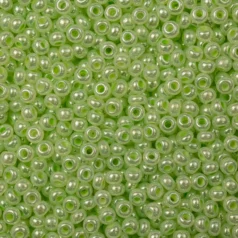 Czech Seed Beads, 10/0 - Pearlized Green (loose)