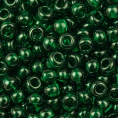 Czech Seed Beads, 6/0 - Transparent Dark Green (loose)