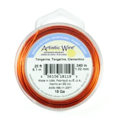 Alternative view of Artistic Wire SILVER 18ga. - Tangerine (20 feet/spool)
