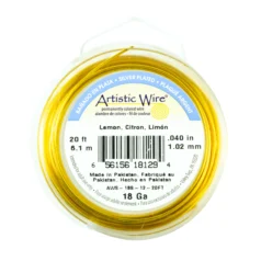 Alternative view of Artistic Wire SILVER 18ga. - Lemon (20 feet/spool)
