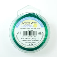 Alternative view of Artistic Wire SILVER 18ga. - Xmas Green (20 feet/spool)