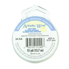 Alternative view of Artistic Wire 24 Gauge Silver Plated - Tarnish Resistant / Non-Tarnish Silver (15 yards/spool)