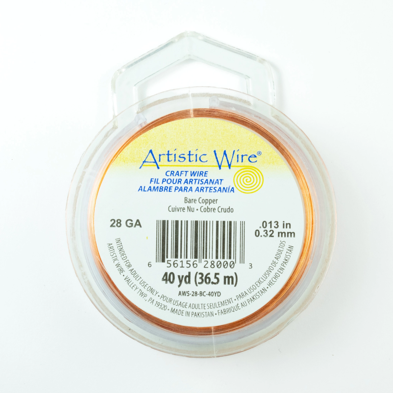 Artistic Wire 28ga. - Bare Copper 99.9% pure CDA#110 (40 yards/spool) - Image 2