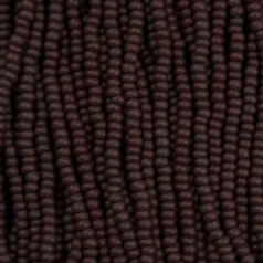 Czech Seed Beads, 11/0 – Opaque Matt Dark Brown (strung)