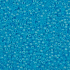 Czech Seed Beads, 10/0 - Transparent Matt Light Aquamarine AB (loose)