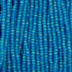 Czech Seed Beads, 11/0 - Transparent Matt Aquamarine AB (strung)