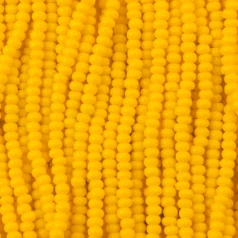 Czech Seed Beads, 11/0 - Opaque Yellow (strung)
