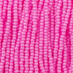 Czech Seed Beads, 11/0 - Opaque Dyed Chalk Pink (strung)