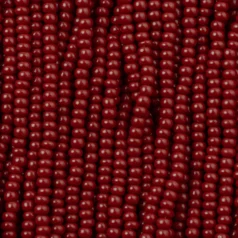 Czech Seed Beads, 11/0 - Opaque Dark Red (strung)