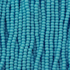 Czech Seed Beads, 11/0 - Opaque Lt. Blue Turquoise (strung)