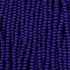 Czech Seed Beads, 11/0 - Opaque Royal (strung)