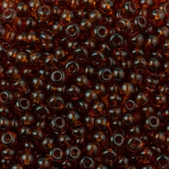 Czech Seed Beads, 6/0 – Transparent Dark Topaz (loose)