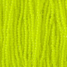 Czech Seed Beads, 11/0 – Transparent Neon Yellow (strung)