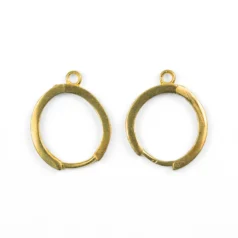 Brass Round Earring Clasp 16.67x13.81x46mm