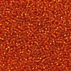 Czech Seed Beads, 10/0 - Silverlined Orange (loose)