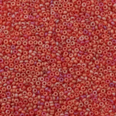 Czech Seed Beads, 10/0 - Transparent Matt Lt. Red AB (loose)