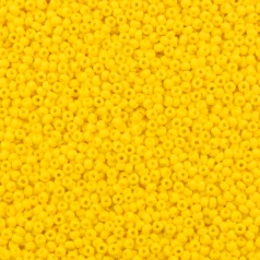 Czech Seed Beads, 10/0 - Opaque Matt Yellow (loose)