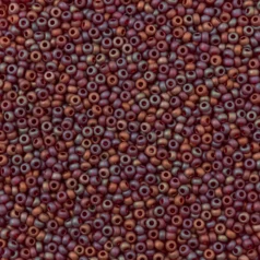 Czech Seed Beads, 10/0 - Transparent Matt Ruby AB (loose)