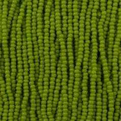 Czech Seed Beads, 11/0 - Opaque Light Olive (strung)